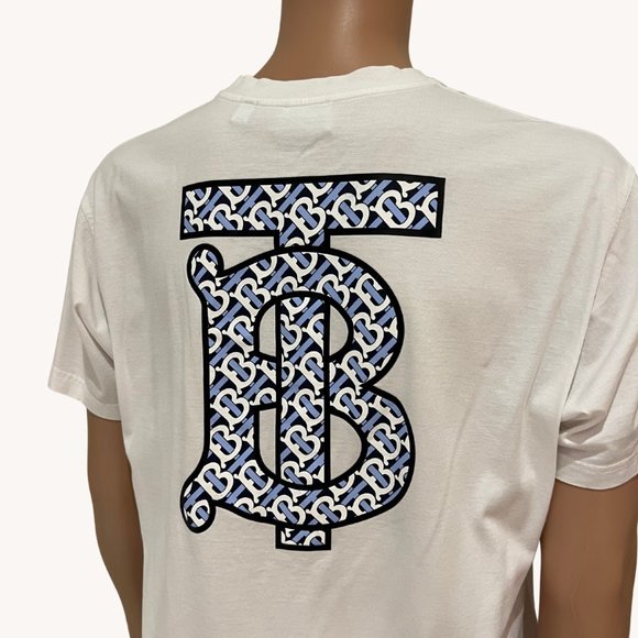 BURBERRY TB MONOGRAM T-SHIRT IN WHITE - Picture 4 of 6